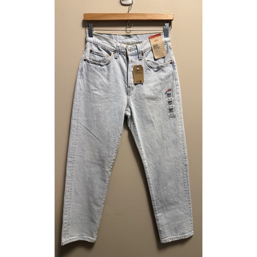 Levi's 501 Cropped Women's High Rise, Straight Leg Jeans Size 26x26 NWT Read